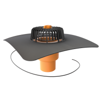 Vertical heated roof outlets with integrated custom made sleeve