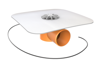 Horizontal heated balcony outlets with integrated custom made sleeve Horizontal heated balcony outlets with integrated custom made sleeve