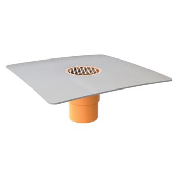 Vertical balcony outlets with integrated PVC sleeve Vertical balcony outlets with integrated PVC sleeve