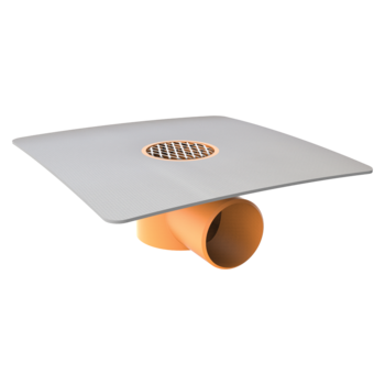 Horizontal balcony outlets with integrated PVC sleeve Horizontal balcony outlets with integrated PVC sleeve