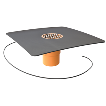 Vertical heated balcony outlets with integrated custom made sleeve Vertical heated balcony outlets with integrated custom made sleeve