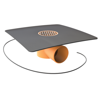 Horizontal heated balcony outlets with integrated custom made sleeve Horizontal heated balcony outlets with integrated custom made sleeve