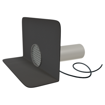 Round heated through wall outlets with integrated custom made sleeve Round heated through wall outlets with integrated custom made sleeve