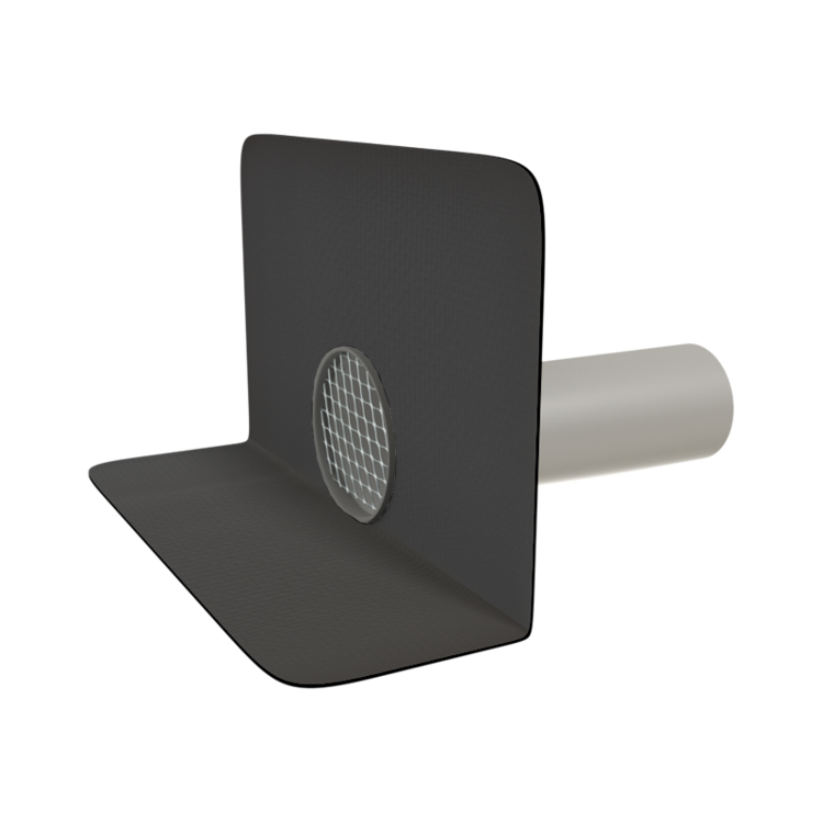 Round through wall outlets with integrated custom made sleeve TOPWET