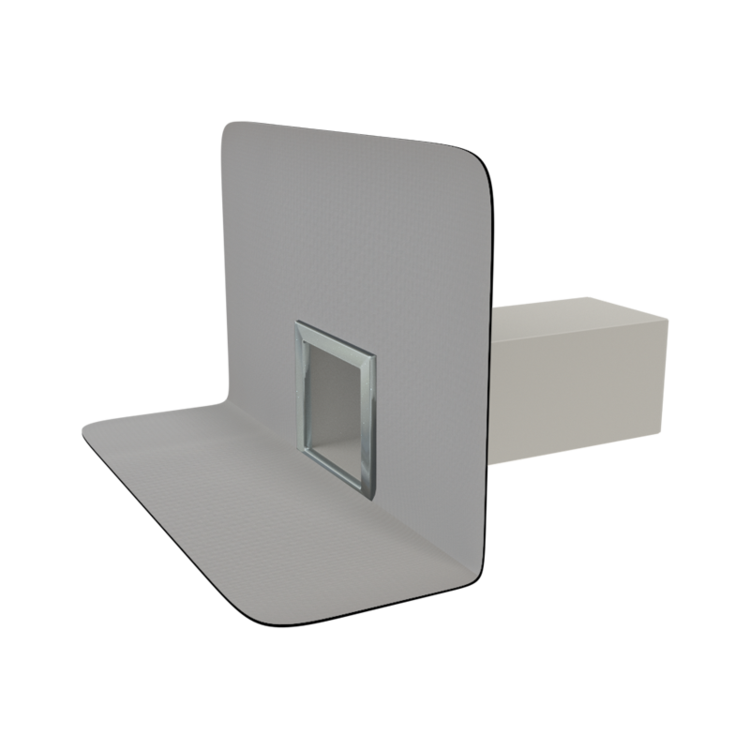 Squared through wall outlets with integrated PVC sleeve TOPWET