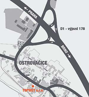 Map of Ostrovačice